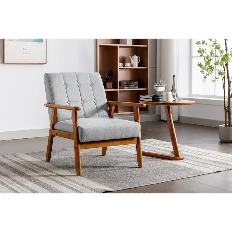 Fauteuil d'appoint capitonné 28,74 avec cadre en bois massif