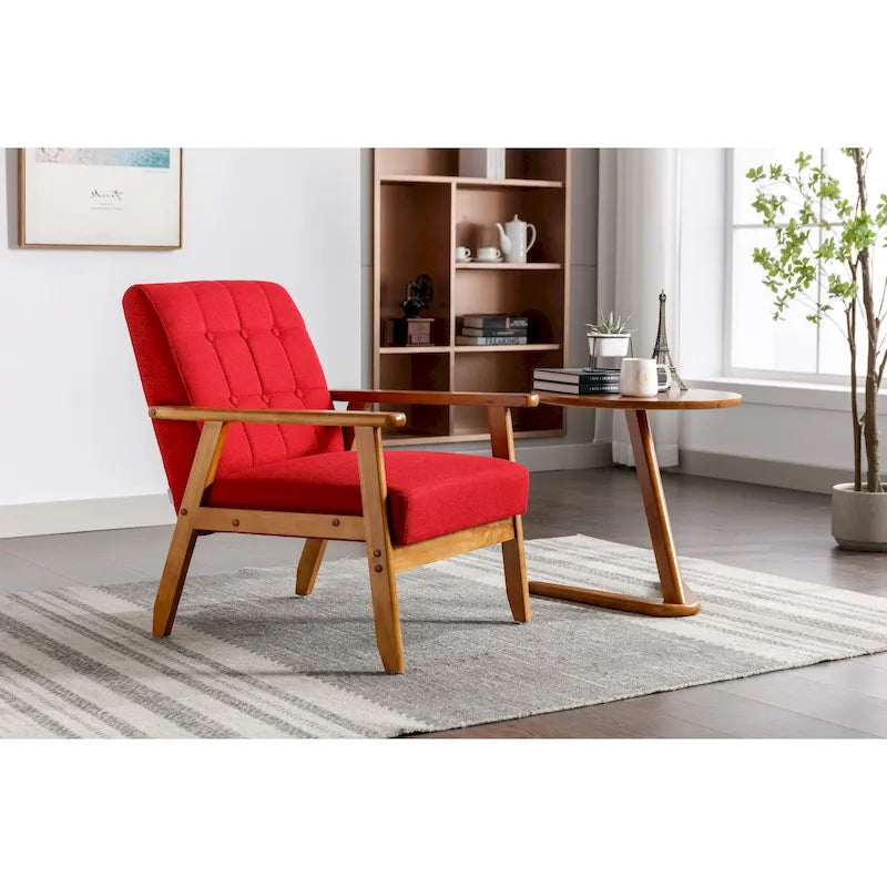 Fauteuil d'appoint capitonné 28,74 avec cadre en bois massif