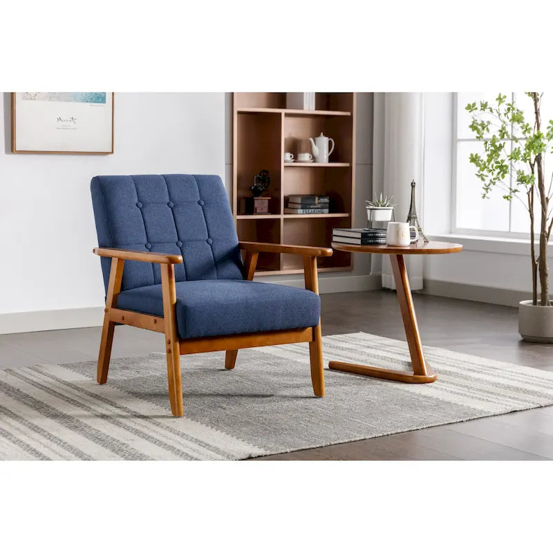Fauteuil d'appoint capitonné 28,74 avec cadre en bois massif