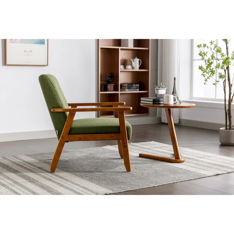 Fauteuil d'appoint capitonné 28,74 avec cadre en bois massif