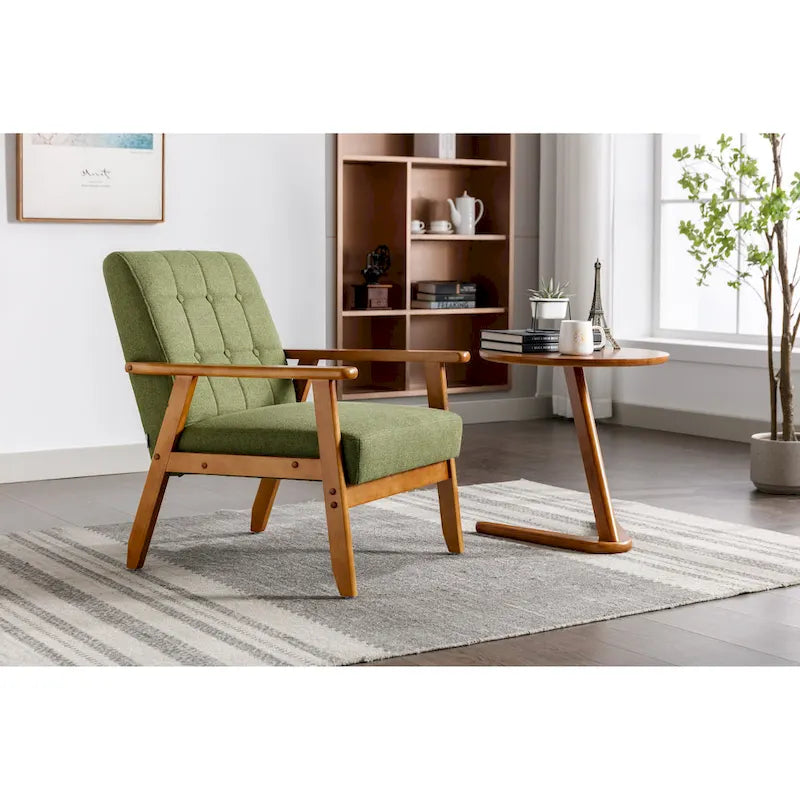 Fauteuil d'appoint capitonné 28,74 avec cadre en bois massif
