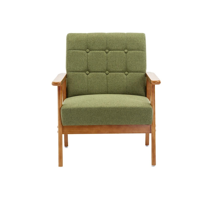 Fauteuil d'appoint capitonné 28,74 avec cadre en bois massif