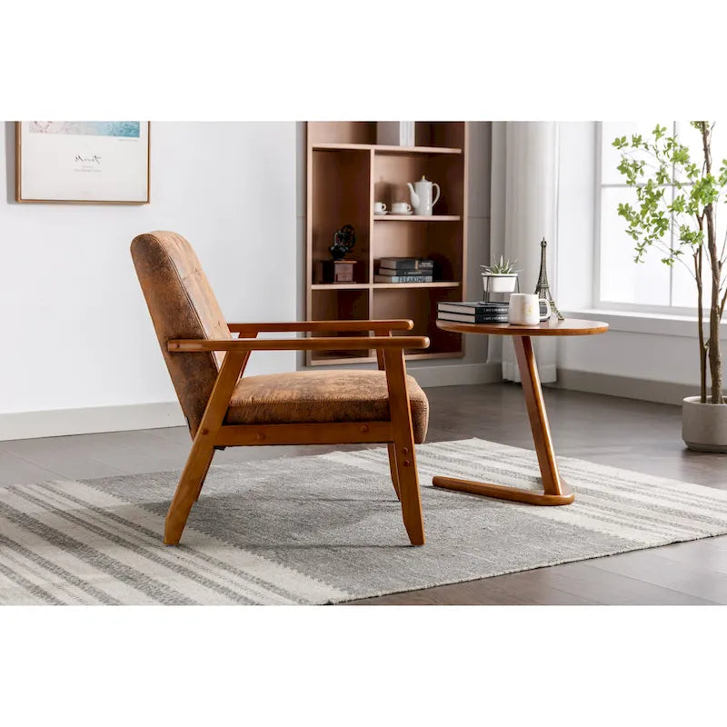 Fauteuil d'appoint capitonné 28,74 avec cadre en bois massif