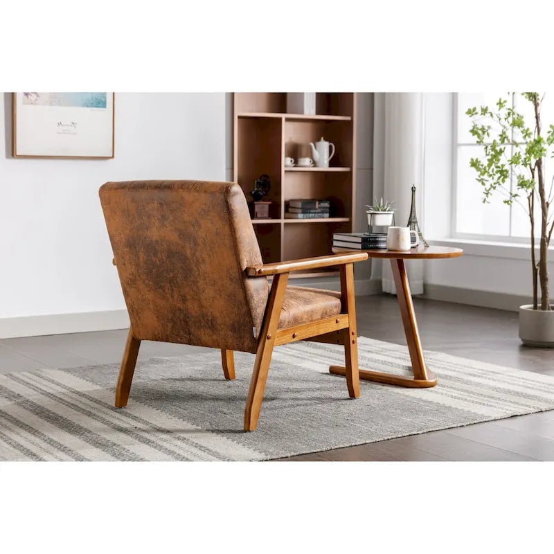 Fauteuil d'appoint capitonné 28,74 avec cadre en bois massif