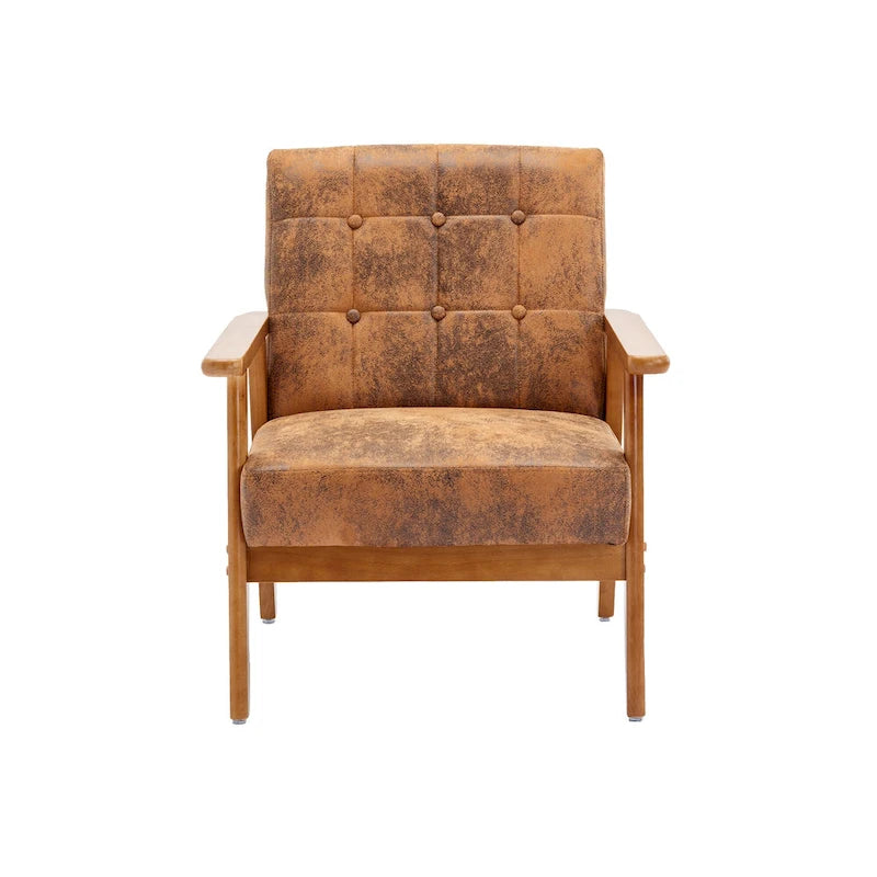Fauteuil d'appoint capitonné 28,74 avec cadre en bois massif