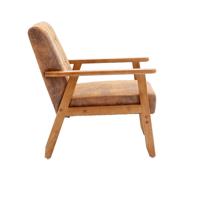 Fauteuil d'appoint capitonné 28,74 avec cadre en bois massif