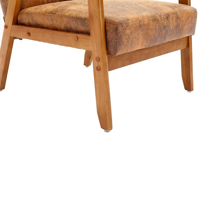 Fauteuil d'appoint capitonné 28,74 avec cadre en bois massif
