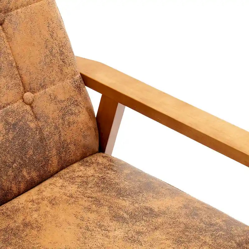 Fauteuil d'appoint capitonné 28,74 avec cadre en bois massif