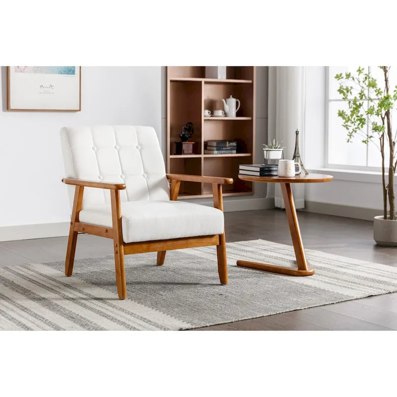 Fauteuil d'appoint capitonné 28,74 avec cadre en bois massif