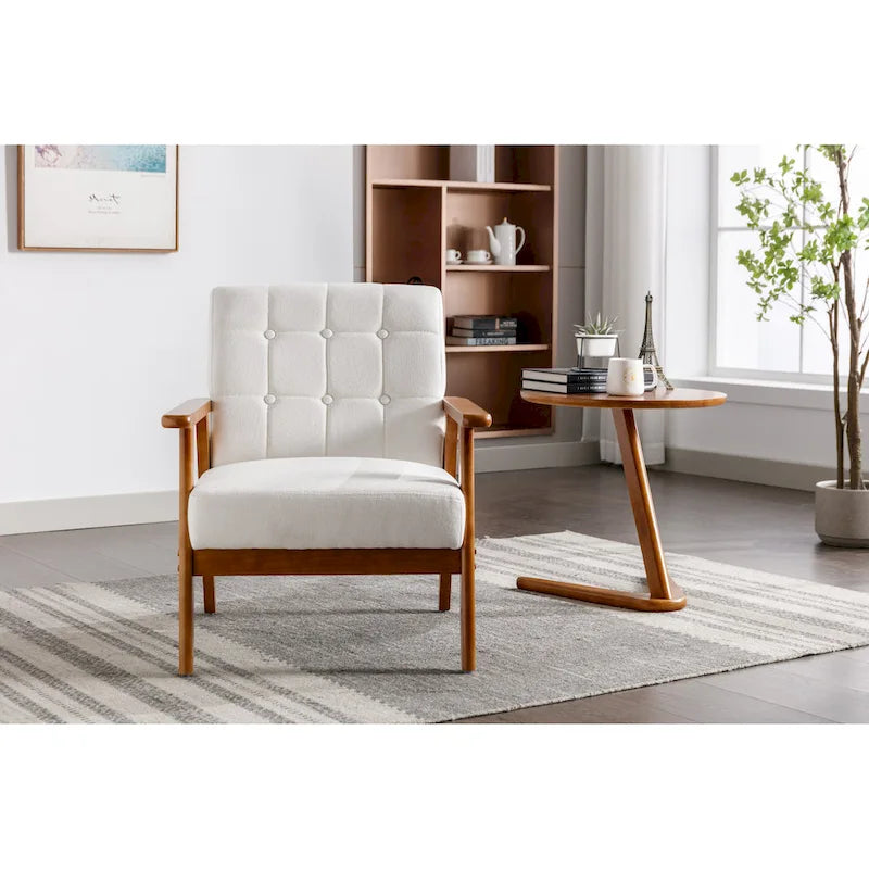 Fauteuil d'appoint capitonné 28,74 avec cadre en bois massif