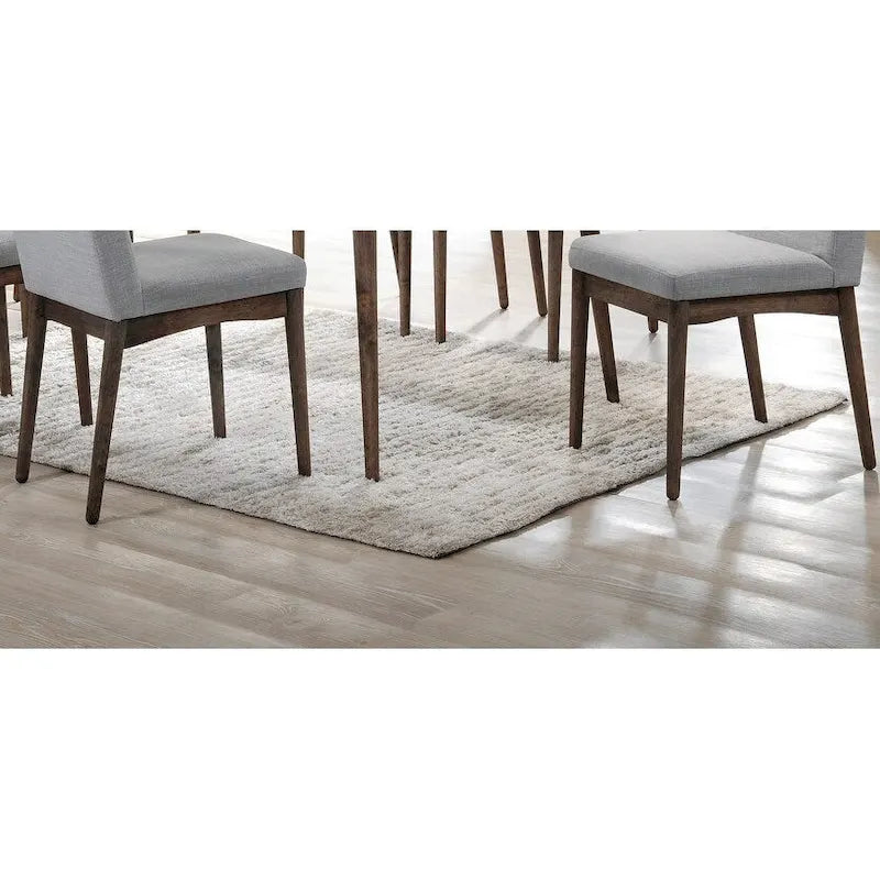 Lot de 2 chaises de salle à manger du milieu du siècle avec dossier en tissu, assise rembourrée en mousse, pieds en bois massif pour cuisine, salle à manger, salon
