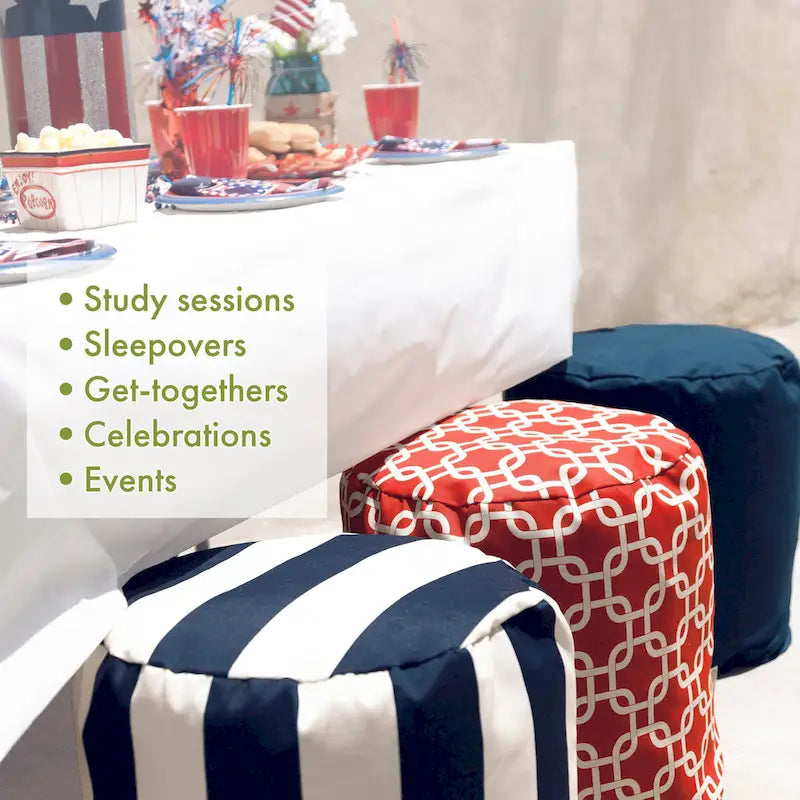 Collection Repose-pieds d'intérieur Pouf 16 L x 16 l x 17 H