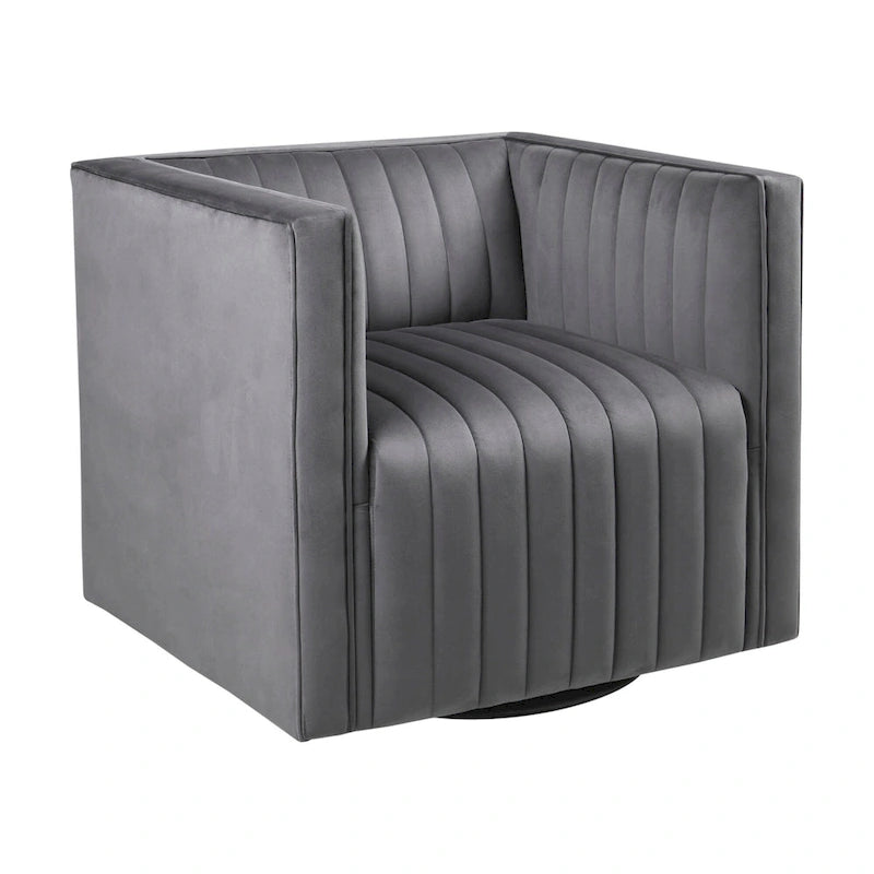 Fauteuil pivotant capitonné
