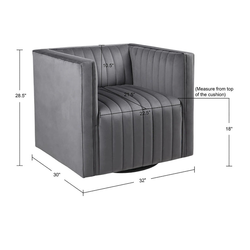 Fauteuil pivotant capitonné