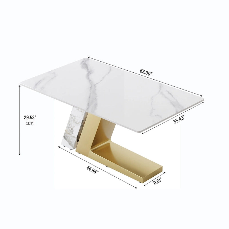 Modern-style sintered stone dining table