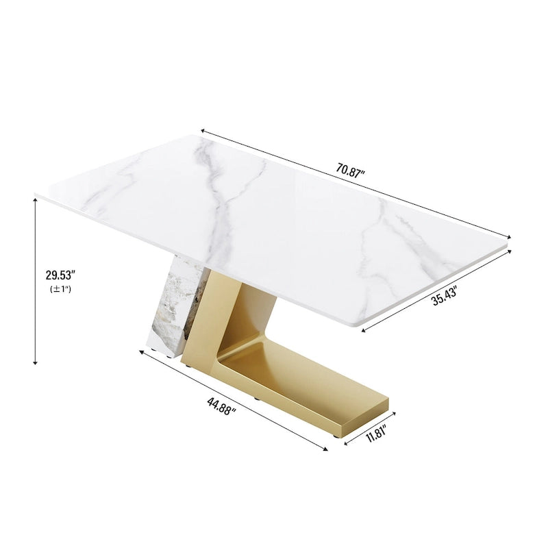 Modern-style sintered stone dining table