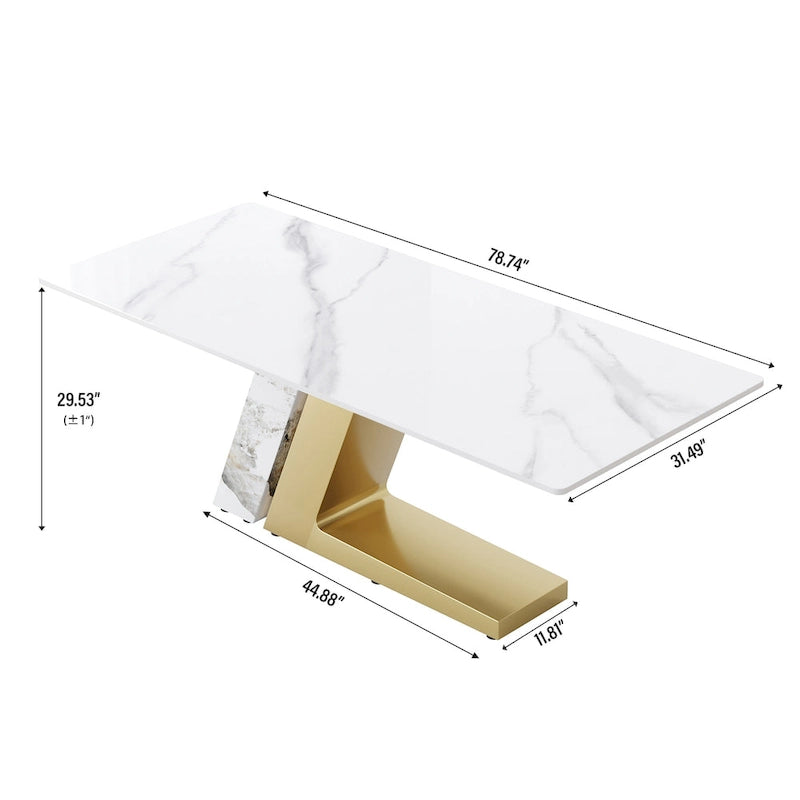 Modern-style sintered stone dining table