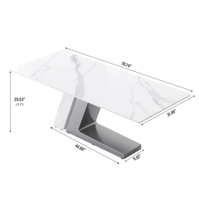 Modern-style sintered stone dining table