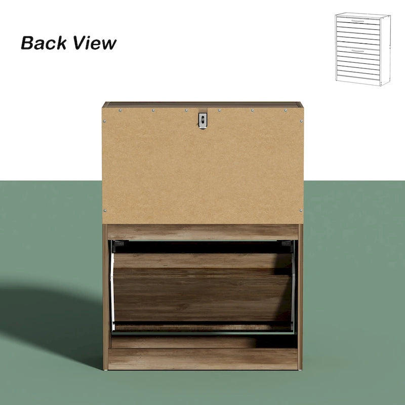 2 Tiers Shoe Rack Cabinet Shoe Cabinet Space-Saving