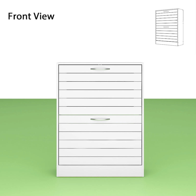 2 Tiers Shoe Rack Cabinet Shoe Cabinet Space-Saving