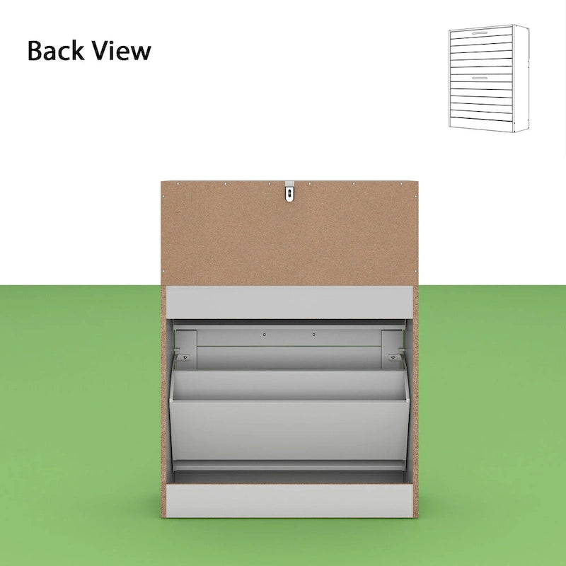 2 Tiers Shoe Rack Cabinet Shoe Cabinet Space-Saving