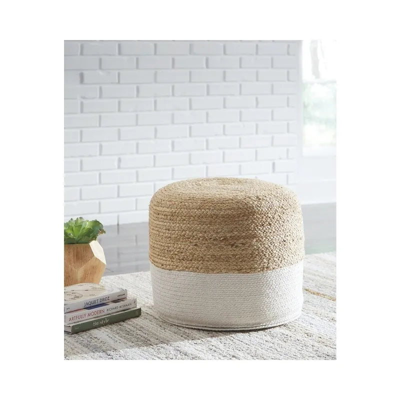 Pouf Sweed Valley naturel/blanc