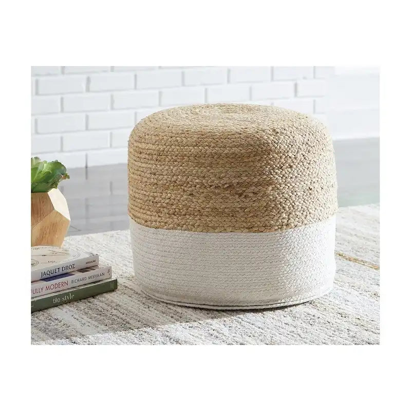 Pouf Sweed Valley naturel/blanc