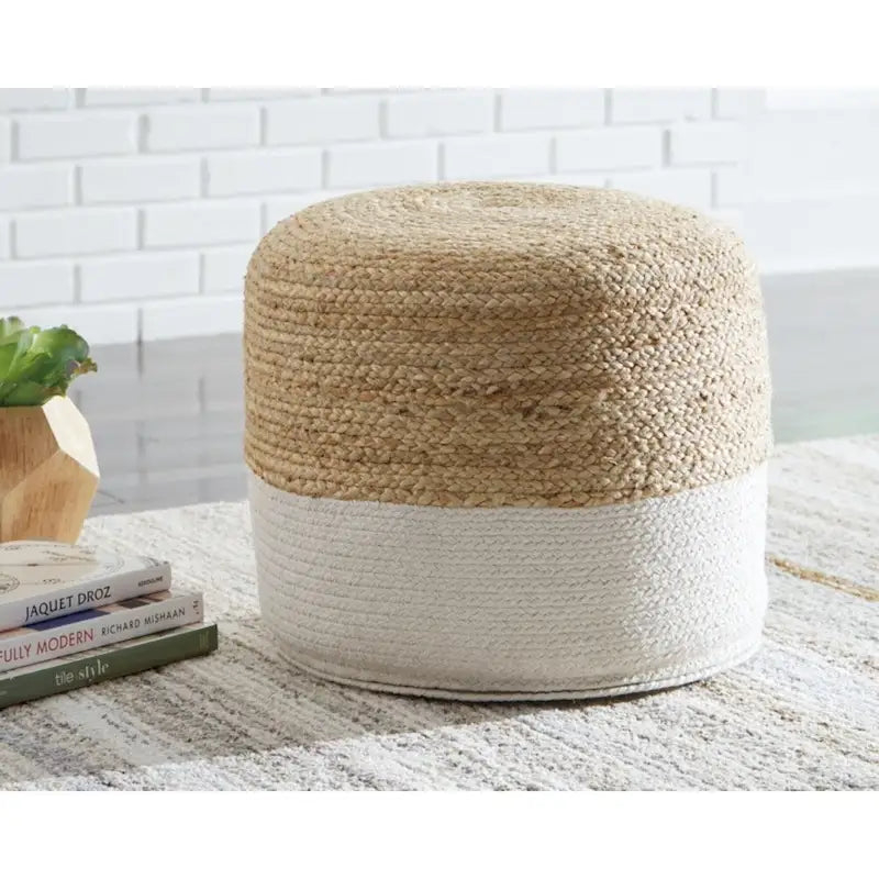 Pouf Sweed Valley naturel/blanc