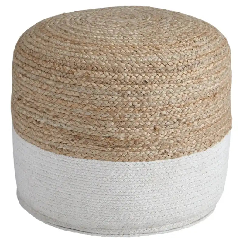 Pouf Sweed Valley naturel/blanc