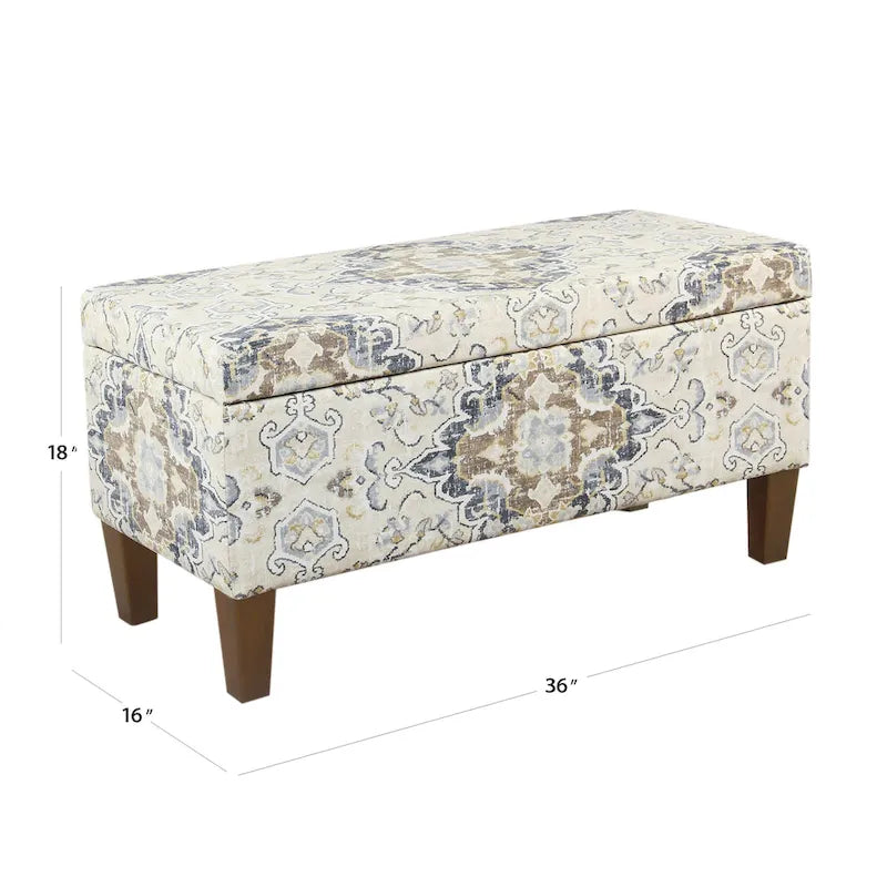 Banc de rangement décoratif