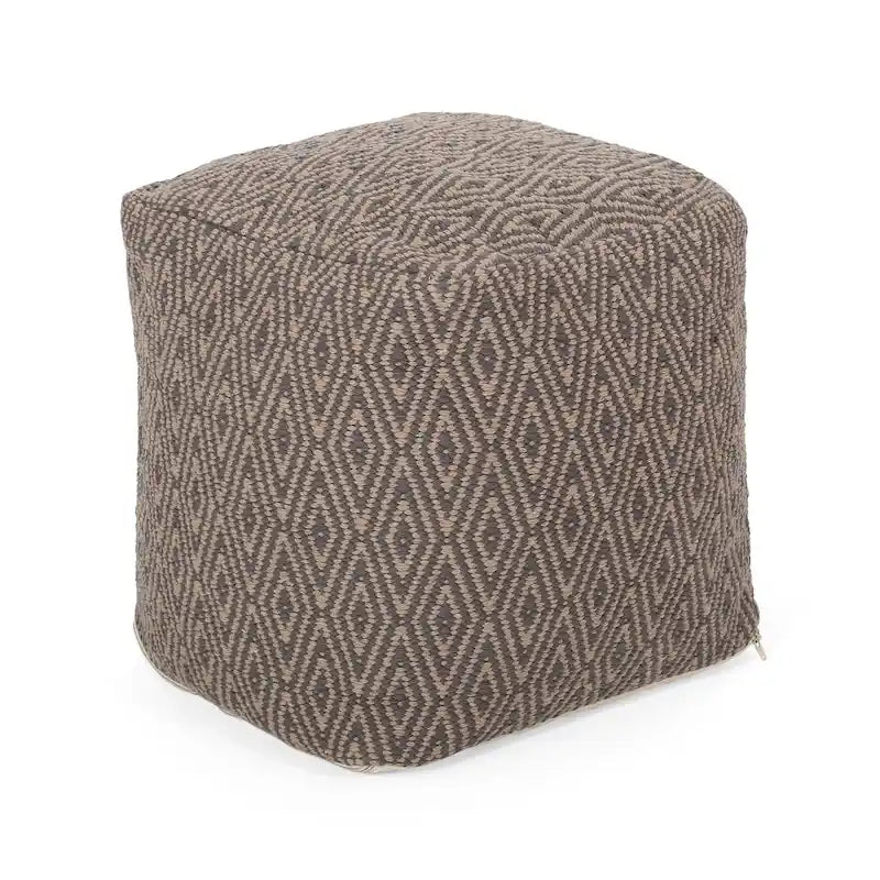 Pouf cube en coton fait main par