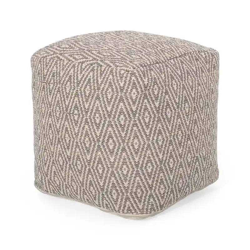Pouf cube en coton fait main par