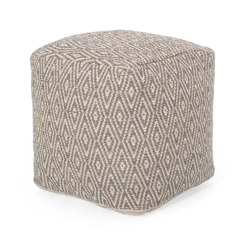 Pouf cube en coton fait main par