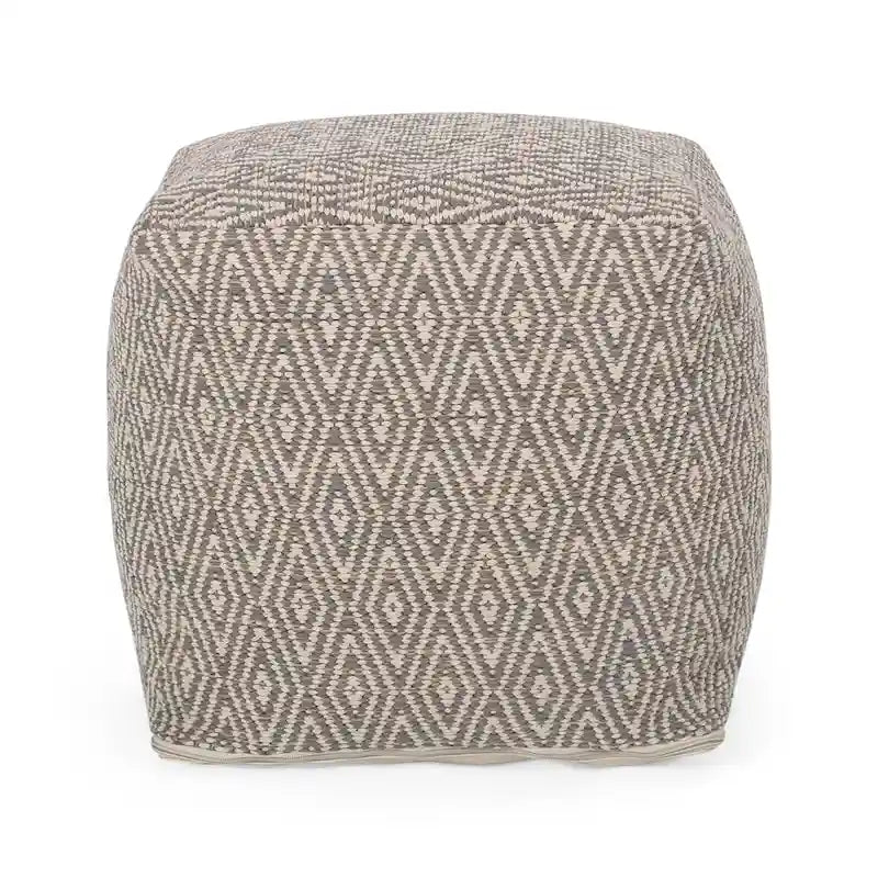 Pouf cube en coton fait main par
