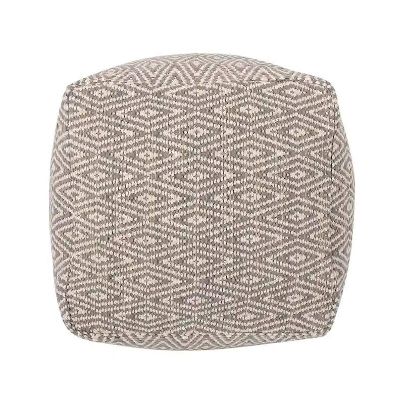 Pouf cube en coton fait main par