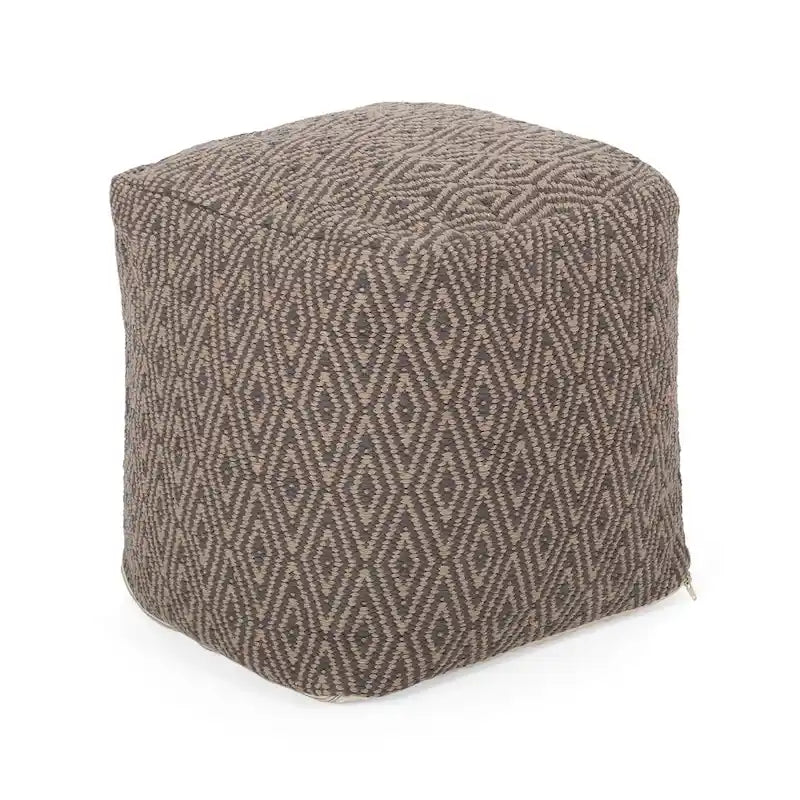 Pouf cube en coton fait main par
