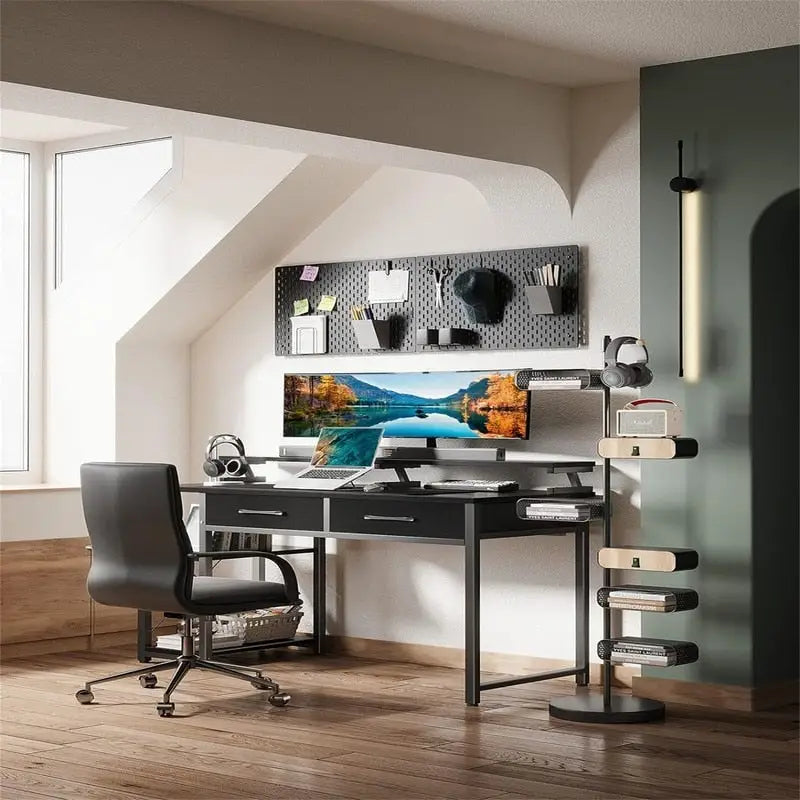Bureau d'ordinateur avec tiroirs