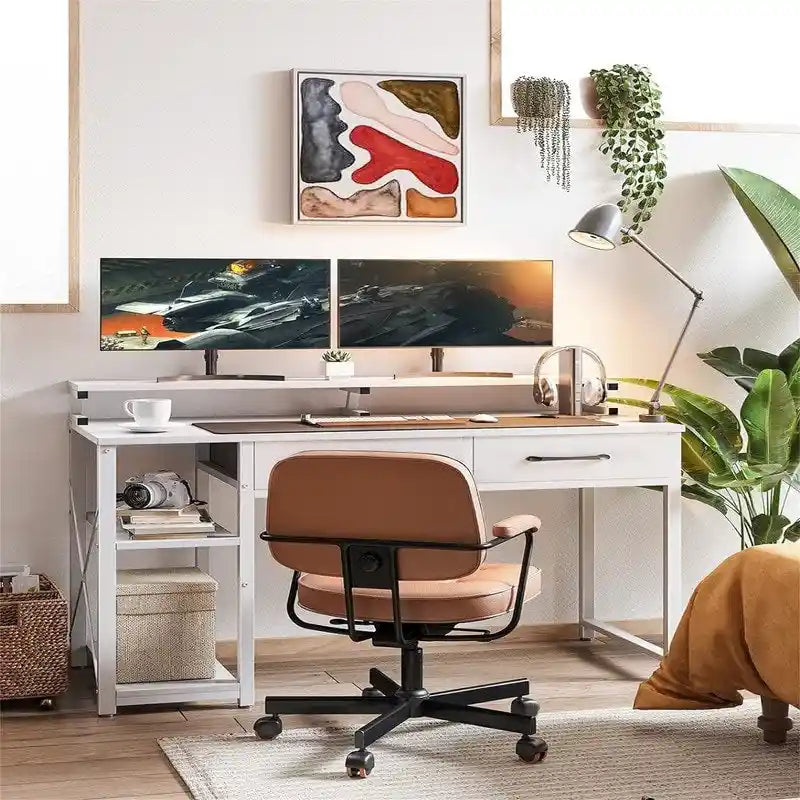 Bureau d'ordinateur avec tiroirs