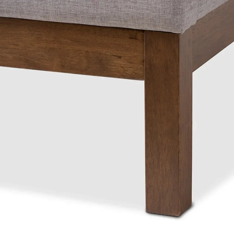 Lit plateforme en tissu contemporain
