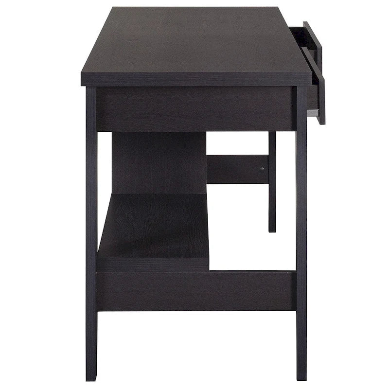2-Drawer Small Desk with Shelves