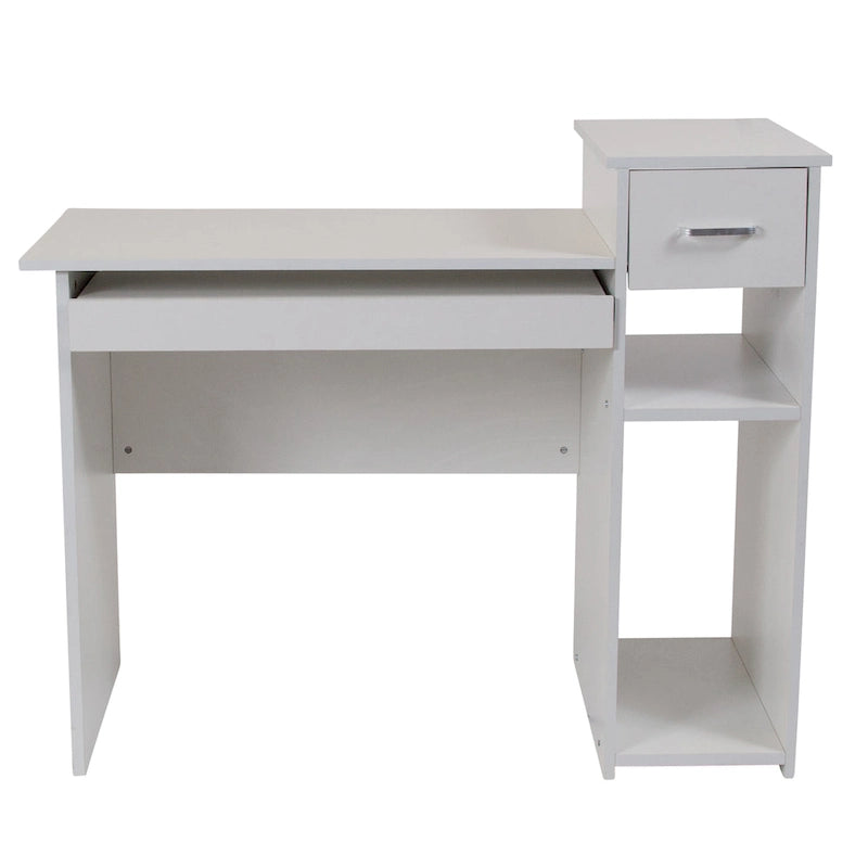 Bureau informatique avec étagères et tiroir