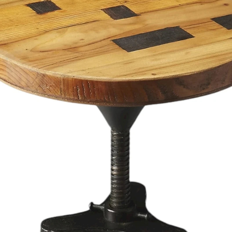 Tabouret de bar pivotant en bois de récupération
