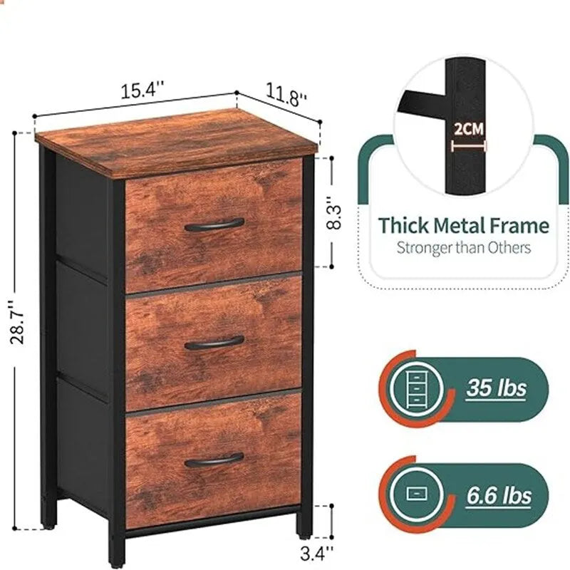 Petite commode de rangement pour chambre à coucher