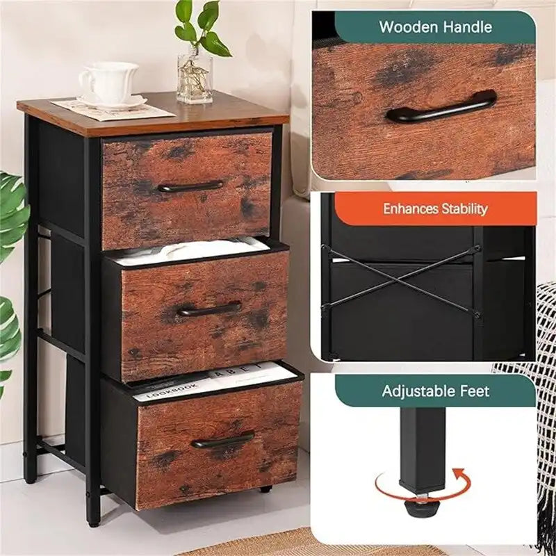 Petite commode de rangement pour chambre à coucher