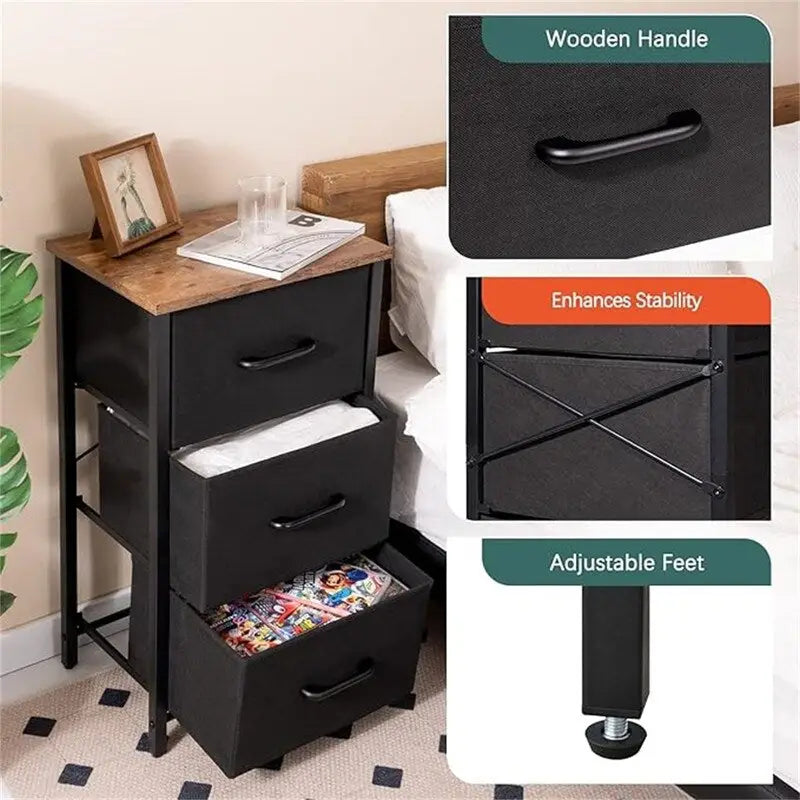 Petite commode de rangement pour chambre à coucher