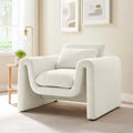 Fauteuil rembourré en bouclette