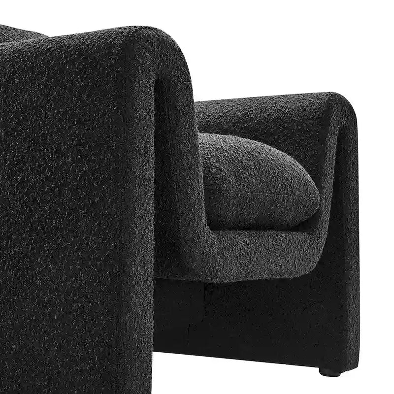 Fauteuil rembourré en bouclette