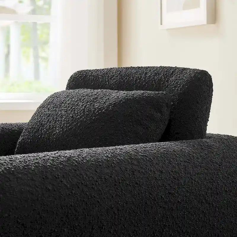 Fauteuil rembourré en bouclette