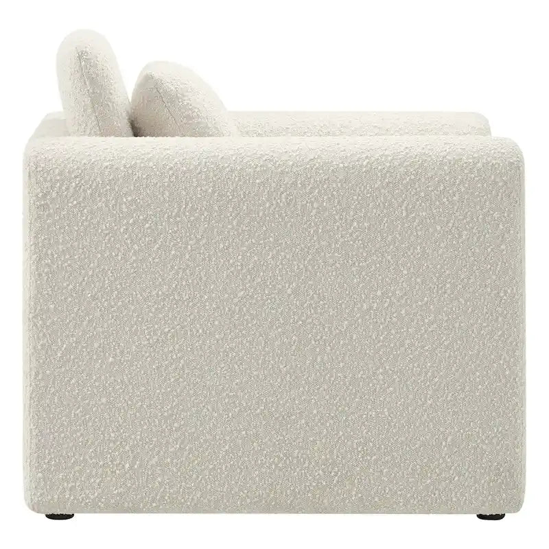Fauteuil rembourré en bouclette