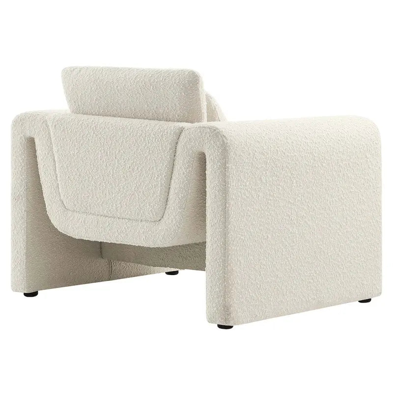Fauteuil rembourré en bouclette